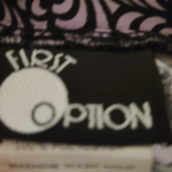 FIRST OPTION BLACK & PURPLE PRINT SKIRT - Picture 4 of 5